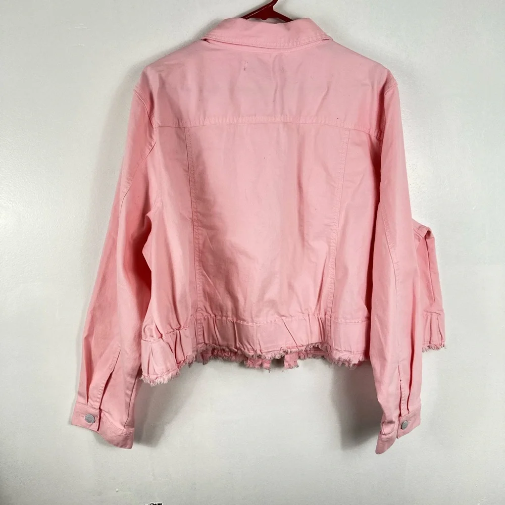 EST 1946 Denim 22/24 w pink jacket nwt 26 p2p 21 length crop nwt grey bottom